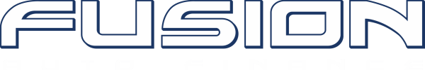 Fusion Auto Finance logo with blue outline