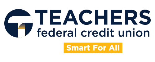 Teachers Federal Credit Union logo with tagline Smart For All